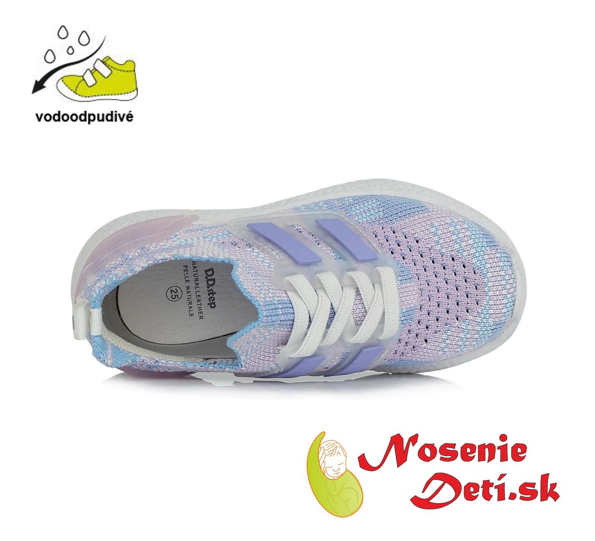 Dívčí ultralehké slip-on tenisky Růžovomodré F61-396C