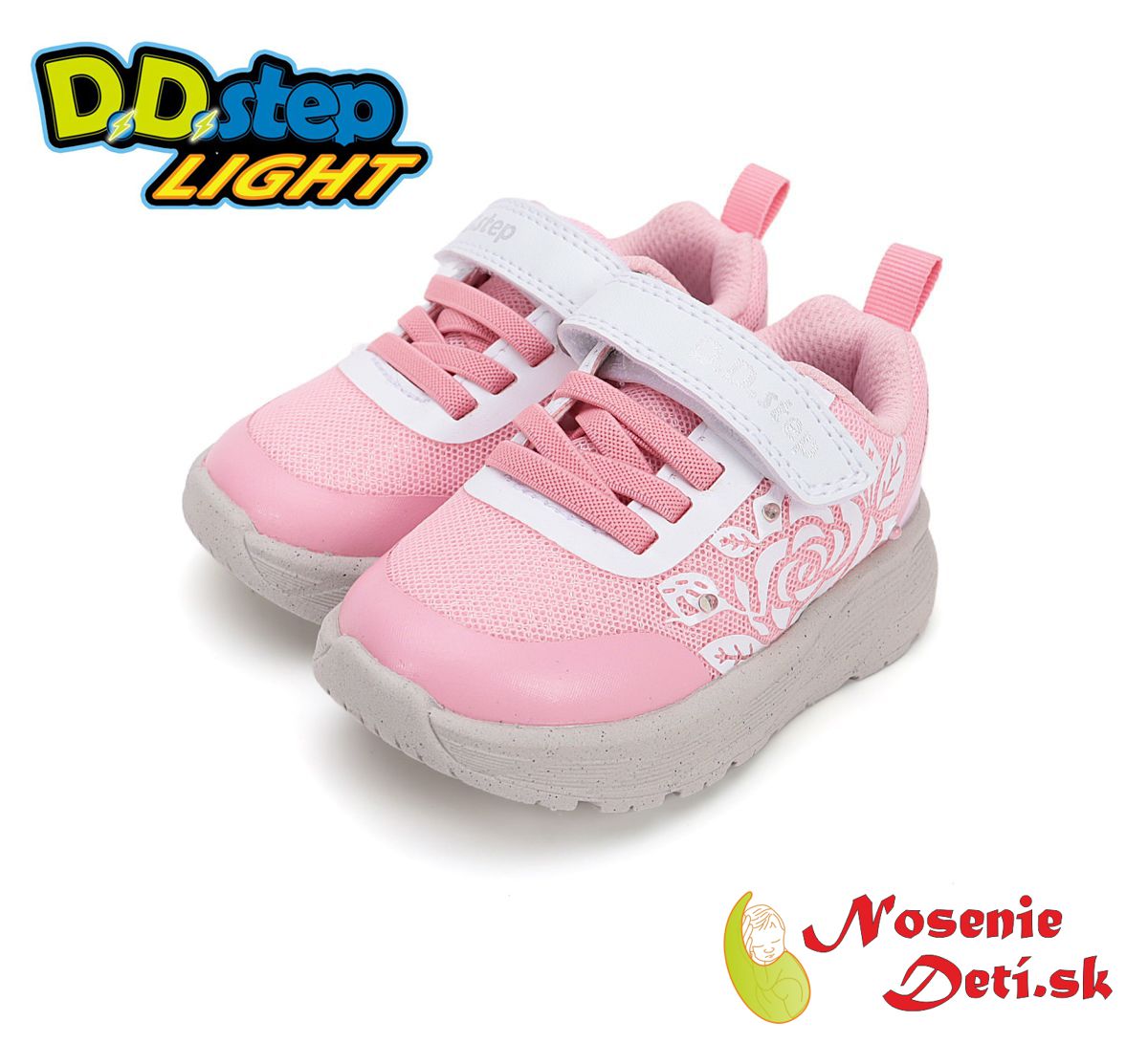 Detské ultraľahké svietiace športové tenisky D.D. Step Daisy Pink Ružička F083-51289E