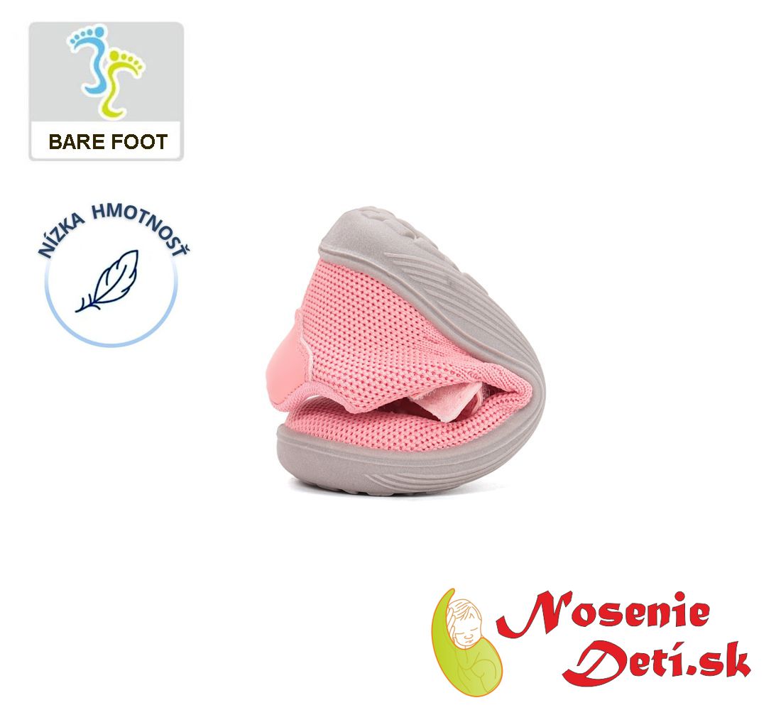Dievčenské barefoot sieťované tenisky D. D. Step F093-61936C Baby Pink
