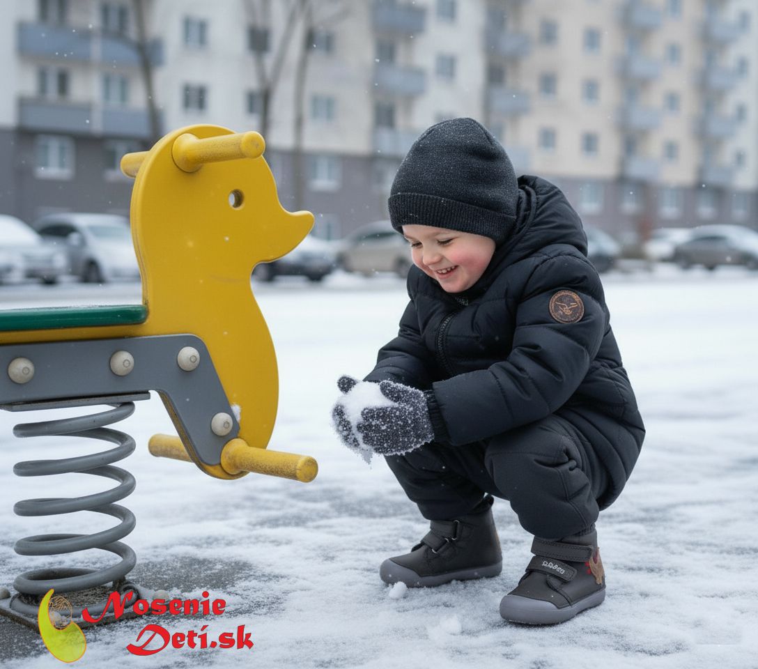 Chlapčenské zimné topánky barefoot alternatíva D.D. Step Khaki Dino 066-52525B