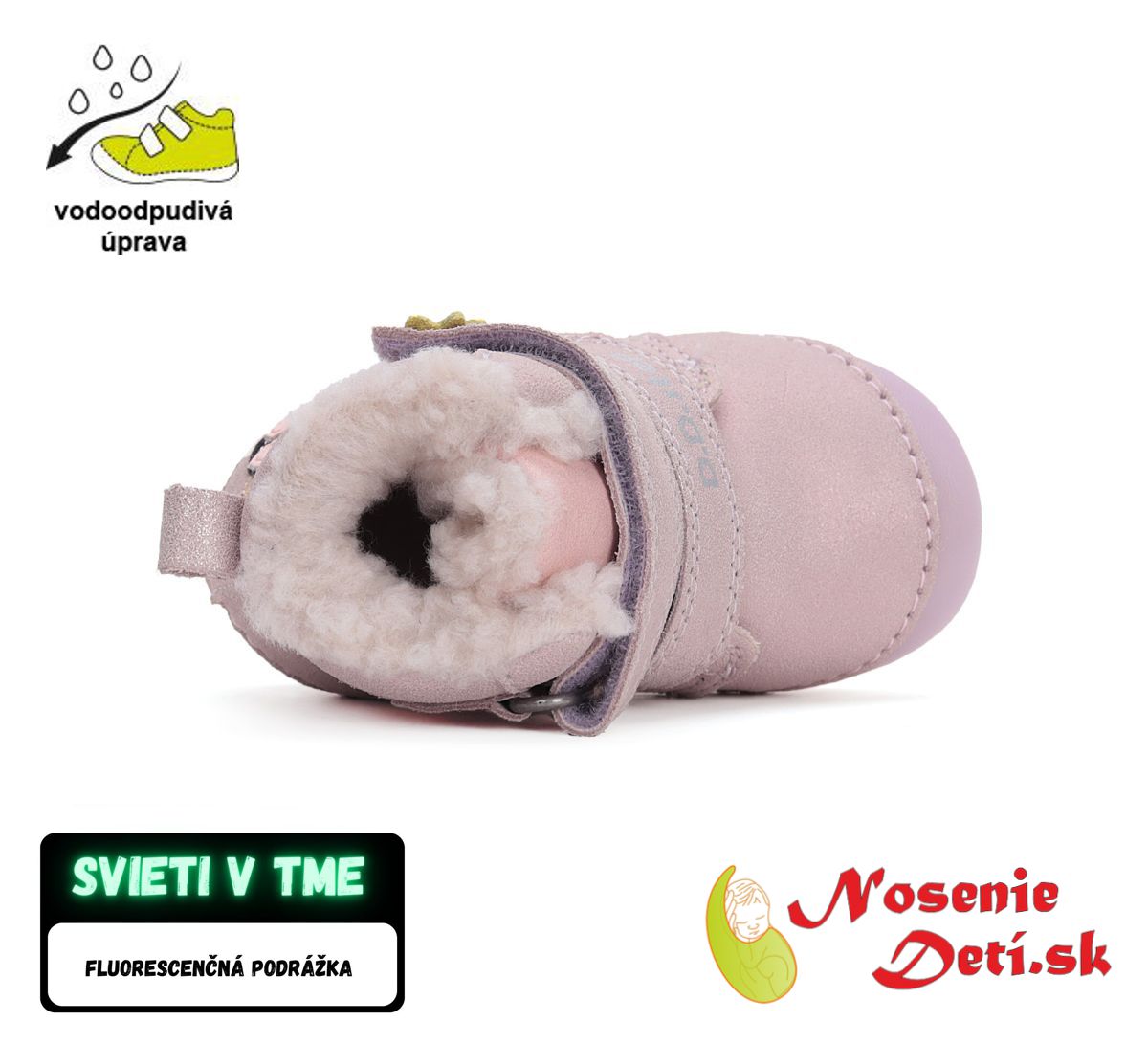 Dívčí zimní boty alternativa barefoot D.D. Step Mauve Beruška W015-42562B
