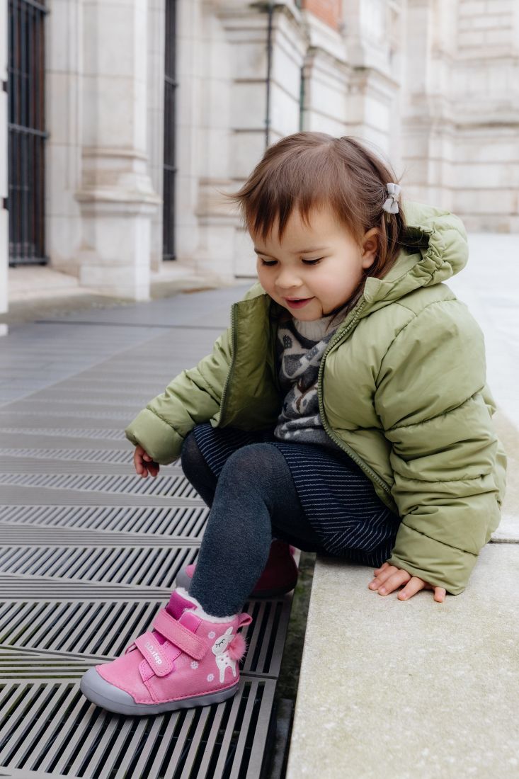 Dievčenské zimné topánky alternatíva barefoot D.D. Step Dark Pink Bambi 066-52733B Dievčenské zimné topánky alternatíva barefoot D.D. Step Dark Pink Bambi 066-52733B