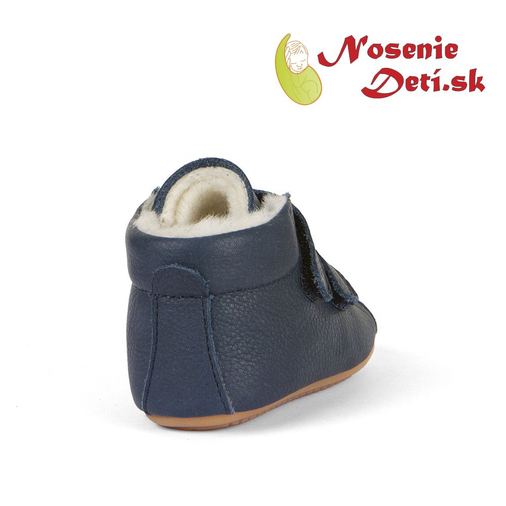 Dětské zimní kožené boty capáčky Froddo Prewalkers Furry Dark Blue