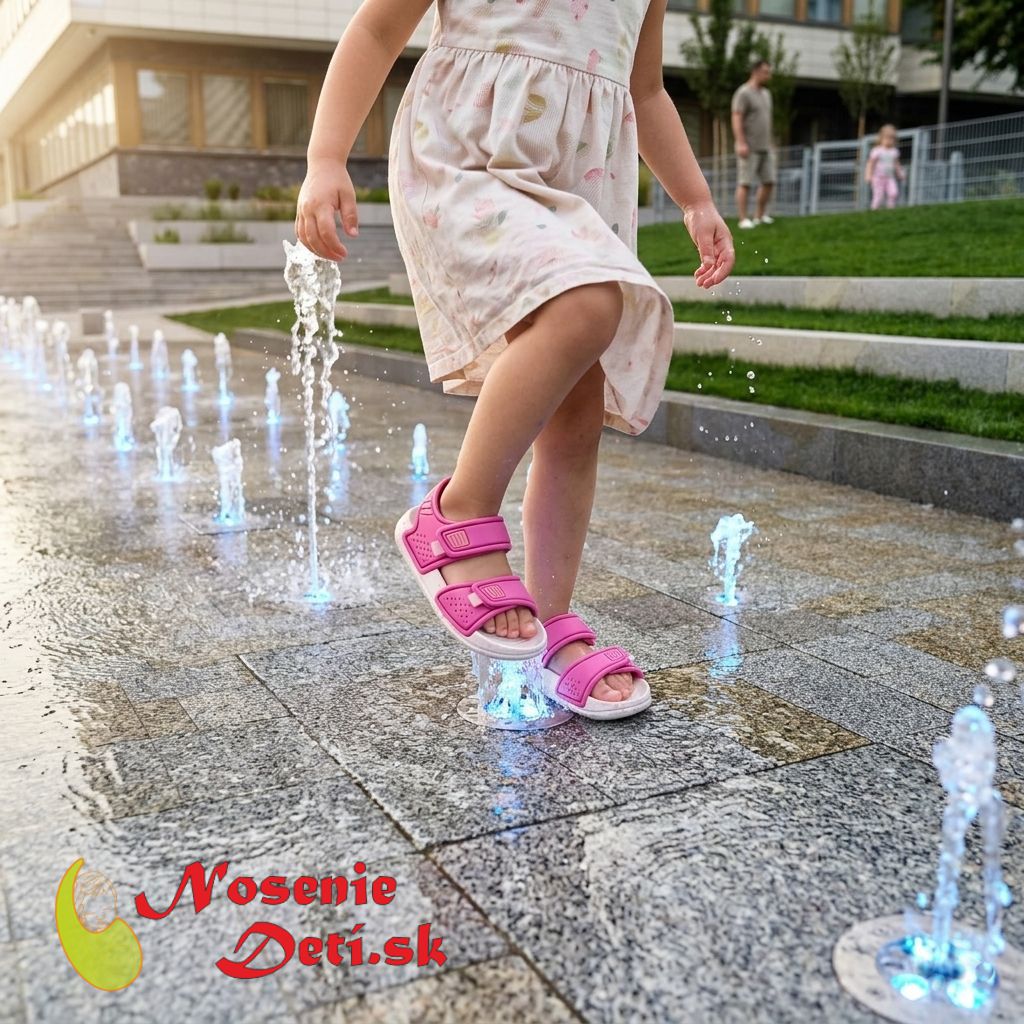 Dívčí plážové ultralehké sandály Garvalín Beach Rosa Dívčí plážové ultralehké sandály Garvalín Beach Rosa