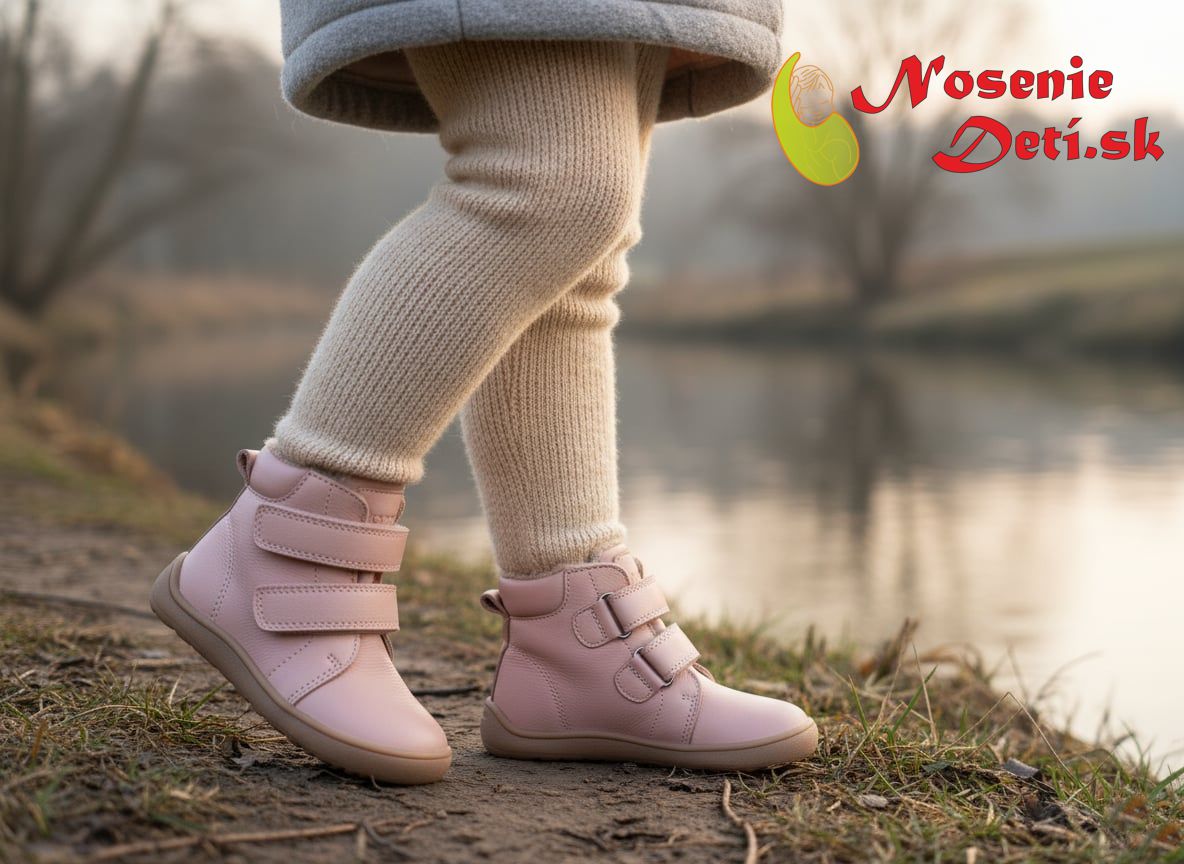 Dievčenské barefoot zimné membránové kožené topánky Protetika Tex Beka Pink Dievčenské barefoot zimné membránové kožené topánky Protetika Tex Beka Pink