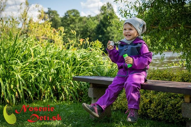 Detská softshellová bunda Ostružinová so šedouDetská softshellová bunda Ostružinová so šedou