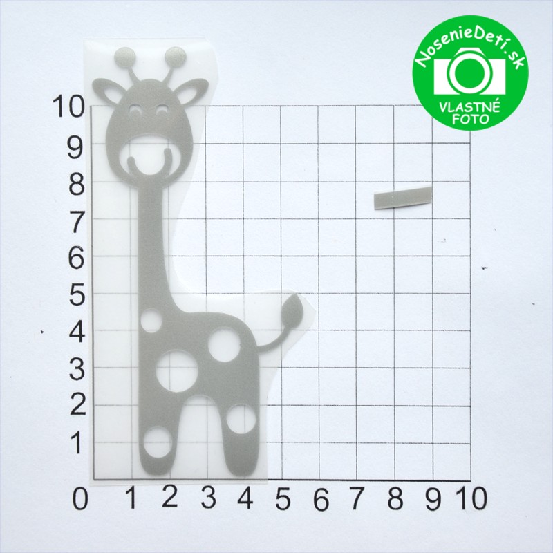 Reflexná nažehľovačka Žirafa 5,5x11,5 cm Reflexná nažehľovačka Žirafa 5,5x11,5 cm