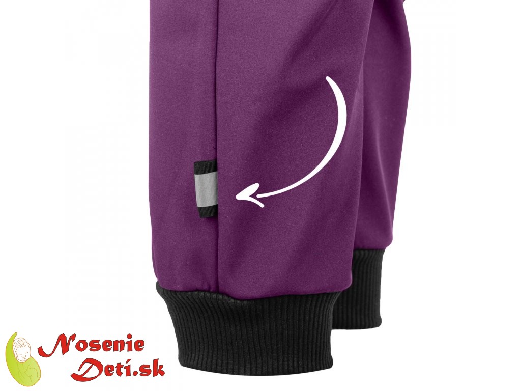 Detské softshellové nohavice s fleecom Unuo Street Ostužinové