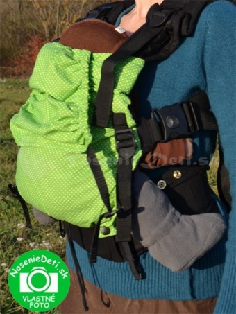 Nosič pre deti Kibi zelené s bodkami