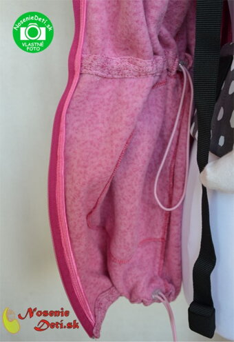 Mikina / sveter na nosenie detí Radka Ružový melír- rubová strana mikiny
