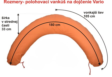 Vankúš na kojenie Vario Extra - rozmery