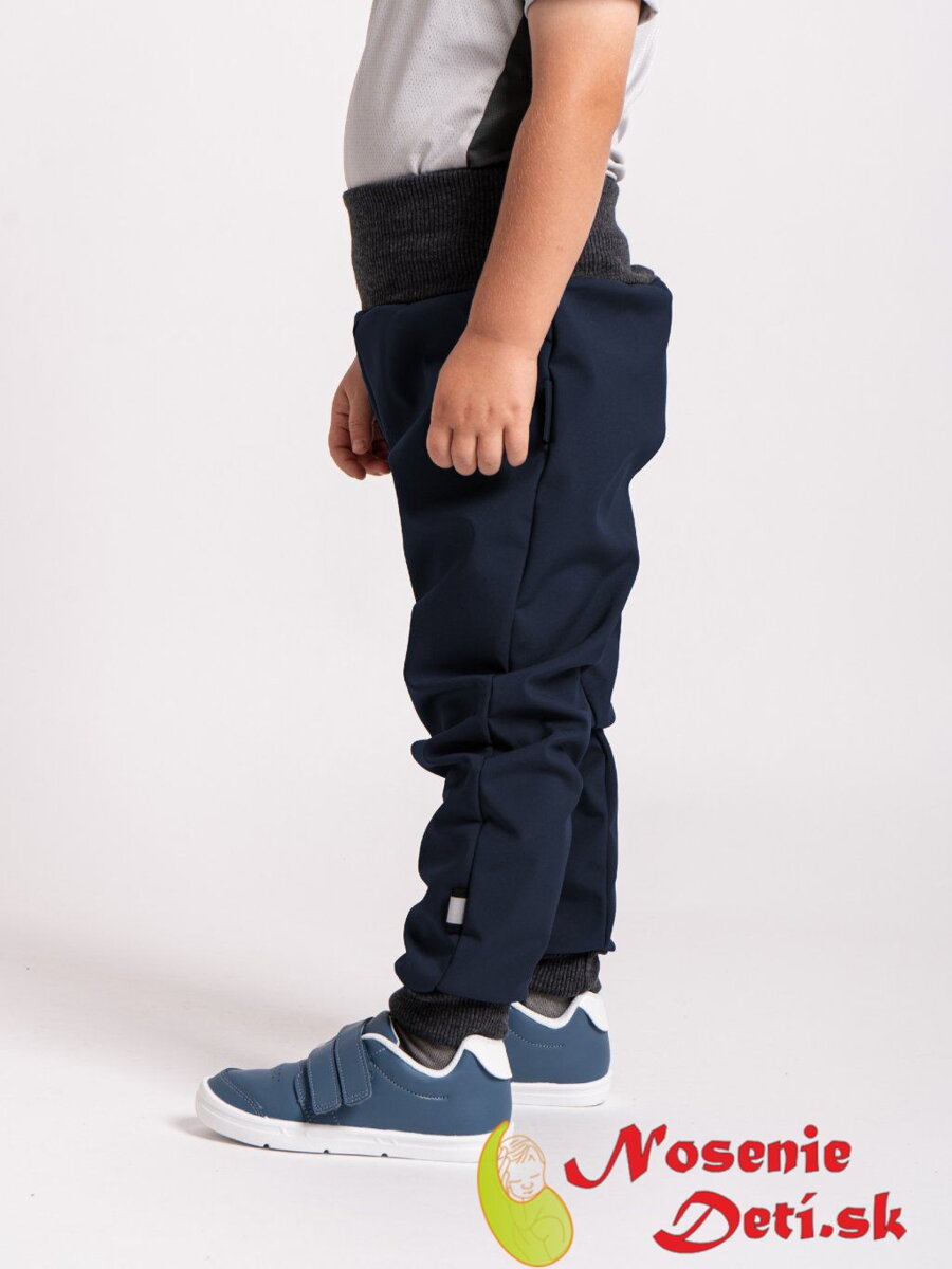 Detské softshellové nohavice Unuo Batoľacie Street Tmavomodré Detské softshellové nohavice Unuo Batoľacie Street Tmavomodré