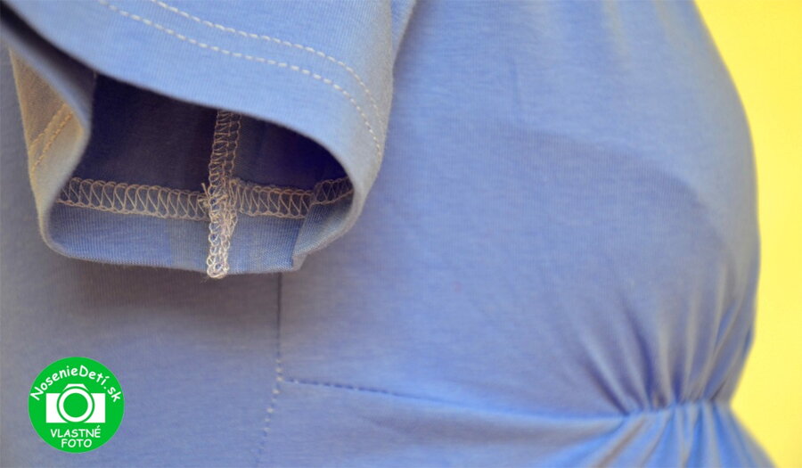 Tehotenská nočná košeľa aj na dojčenie - detail rukávu
