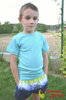 Celoročné detské merino vlnené tričko krátky rukáv Manymonths Aqua Blue