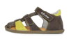 Chlapčenské barefoot sandále s pevnou pätou Khaki DD Step 076-382E