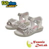 Dievčenské strieborné svietiace sandálky DD Step K03-204B