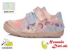 Detské barefoot plátenky dievčenské DD Step Ružovomodré Kvietky 073-120A