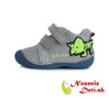 Barefoot alternatíva chlapčenské prechodné topánky DD Step Šedé Triceratops 015-372A