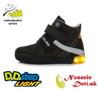 Chlapčenské blikajúce členkové topánky DD Step Čierne 068-398A