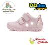 Dievčenské blikajúce svietiace kožené topánky D.D. Step Baby Pink Unicorn 050-61970A
