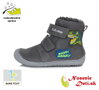 Chlapčenské barefoot zimné topánky čižmy DD Step Šedé Tyranosaurus 063-968A