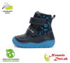 Chlapčenské zimné kožené topánky čižmy D.D. Step Royal Blue Vesmír W071-42680B