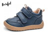 Protetika Chlapčenské barefoot prechodné kožené topánky Alan Navy