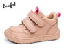 Protetika Dievčenské barefoot prechodné kožené topánky Viki Pink