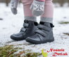 Dievčenské barefoot zimné membránové kožené topánky Protetika Tex Beka Black