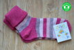 Detské vlnené ponožky Prúžky Tmavoružové