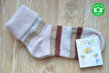 Detské vlnené ponožky Prúžky Svetlohnedé