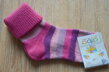 Diba vlnené ponožky pre deti - Prúžky Tmavoružové
