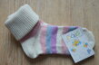 Diba vlnené ponožky pre deti - Prúžky Smotanovoružové