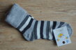 Diba vlnené ponožky pre deti - Prúžky  Svetlošedé
