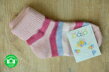 Detské vlnené ponožky Prúžky Ružovomodré