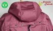 Bunda softshellová Jožánek na nosenie detí Alica - detail kapucne a strihové riešenie bundy na chrbte