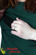 Tričko na dojčenie krátky rukáv Katarína Tmavozelené