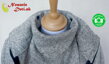 Nosiaci sveter mikina na nosenie detí vpredu Jožánek Elsa Šedý melír - detail nákrčníka