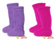 Merino Manymonths Winter Lilac Rose vysoké detské capačky