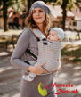 Rischino Flexi XCross White Little Hearts detský ergonomický nosič od veku 5 mesiacov do 3 rokov