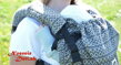 Rischino Flexible detský nosič Black and White Folklor srdcká. 