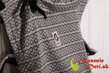 Detský ergonomický nosič Rischino Flexible Silver Folklor srdcká