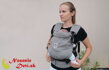 Detský ergonomický nosič Rischino Flexible Silver Folklor srdcká