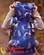 Detský ergonomický rastúci nosič Rischino Flexible Zimný les Modrý