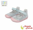 Barefoot dievčenské balerínky DD Step Strieborné s hviezdičkami 070-980