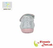 Barefoot dievčenské balerínky DD Step Strieborné s hviezdičkami 070-980