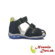 Chlapčenské letné kožené sandále DD Step modré