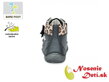 Barefoot dievčenské členkové topánky jarné jesenné DD Step Tmavošedé Hviezdy 063-318