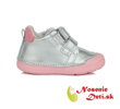 Jarná jesenná dievčenská obuv alternatíva barefoot  DD Step Strieborné Motýlik 066-821