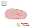 Barefoot dievčenské prechodné topánky DD Step Striebornoružové Motýliky 070-313A